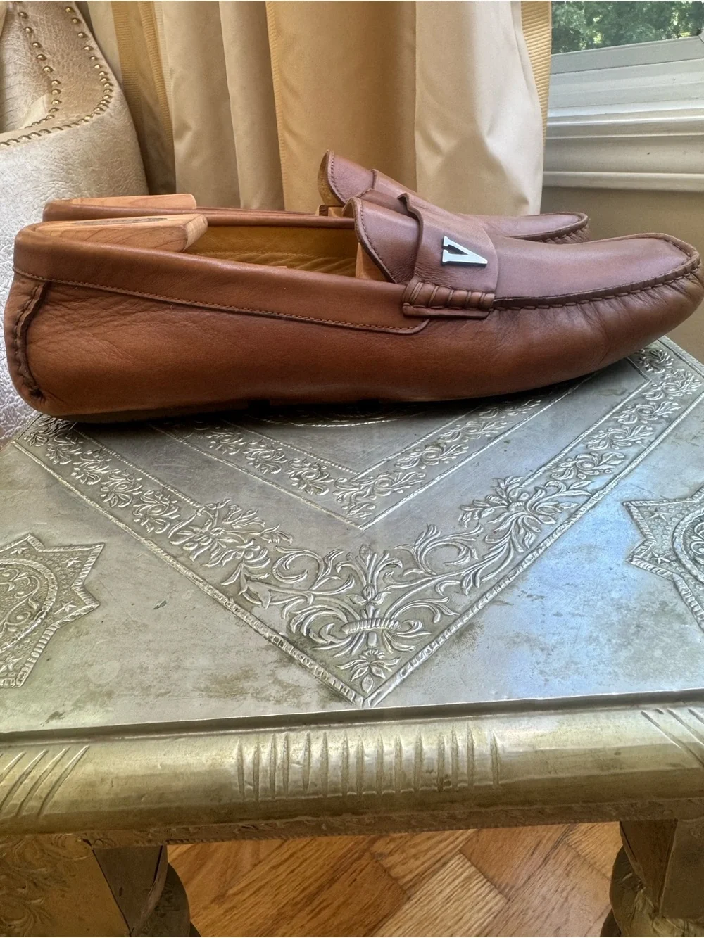 Valentino Men's Tan Leather Loafers